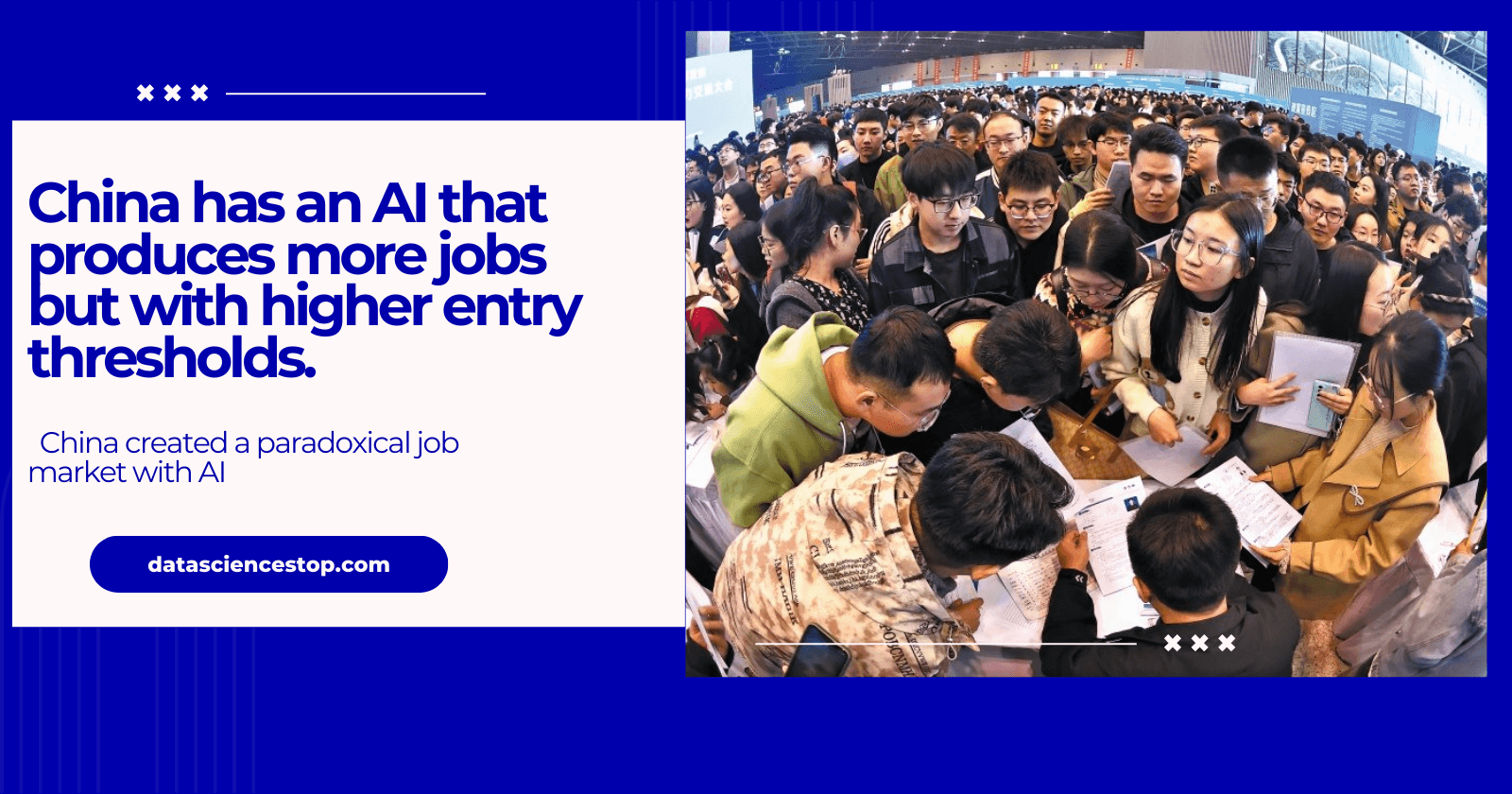 China has an AI that produces more jobs but with higher entry thresholds